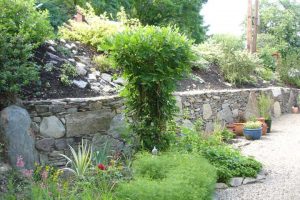 Landscaped Garden Retaining Wall